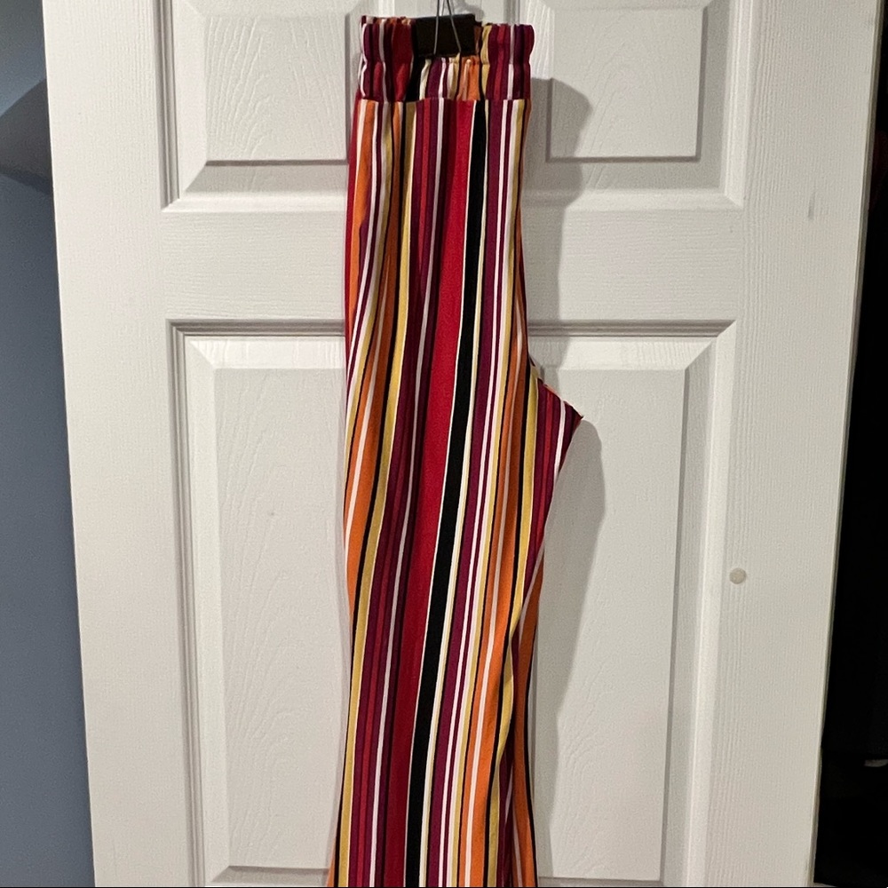High Waisted Strechy Striped pants